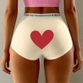 thumbnail image 2 of Yuncity Womens Valentines Day Panties Floral Print Soft Stretch Comfortable Everyday Wear Breathable Hipster Briefs Valentine'S Day Underwear Beige L, 2 of 4