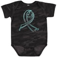 thumbnail image 3 of Inktastic Teal Ribbon- Ovarian Cancer Awareness Boys or Girls Baby Bodysuit, 3 of 5