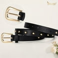 thumbnail image 6 of JASGOOD Women Leather Belts Fashion Studded Punk Belt for Holiday Party, 6 of 9