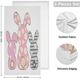 thumbnail image 2 of Dreamtimes Cute Easter Bunny Spring Hand Towels 2 PCS, Daisy Flower Kitchen Towel Ultra Soft and Highly Absorbent,Decorative Fingertip Face Towel for Bathroom Hotel, 28.3"x14.4", 2 of 6
