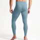 thumbnail image 4 of Pantalones de yoga largos para hombre, de color liso, de cintura alta, con bolsillos, ajustados, para correr, cálidos, de nailon, 4 of 5