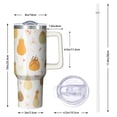 thumbnail image 3 of 1pc pumpkin 40oz Tumbler with Straw & Handle - Insulated Stainless Steel Cup | Holiday Gift for Man Women (Christmas, Valentine's, Birthday), 3 of 5