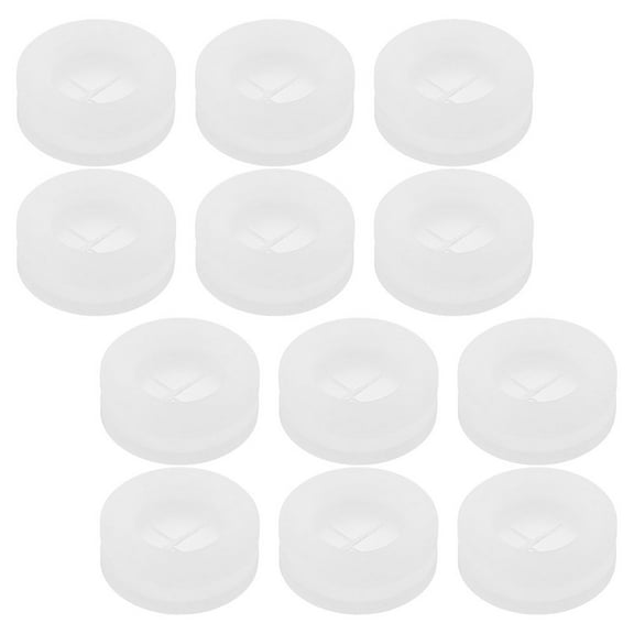 Raindrops 12 Pcs Silicone Straw Hole Plug 1.70X1.70X0.60CM White