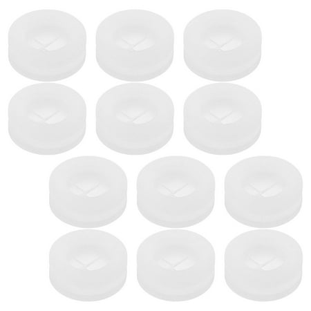 Raindrops 12 Pcs Silicone Straw Hole Plug 1.70X1.70X0.60CM White