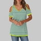thumbnail image 2 of Tops de Algodón para Mujeres Tira Impresa Manga Corta Cuello en V Fuera Del Hombro, Top de Moda para el Uso Diario, 2 of 9