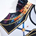 thumbnail image 7 of Halloween Costume Pop Star Stage Outfit Black Gold Crop Top and Long Skirt 2-Piece Outfit,Pop Idol Dress Up Set for Halloween,Cosplay and Theme Parties,Size 110, 7 of 7