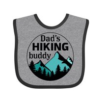Inktastic Dad's Hiking Buddy with Mountains and Trees Boys or Girls Baby Bib
