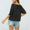 thumbnail image 4 of Cotton Tops for Women Casual Summer Workout Shirts Women V Neck Women Blouses Womens Short Sleeve Blouses Dressy Casual My Items, 4 of 6