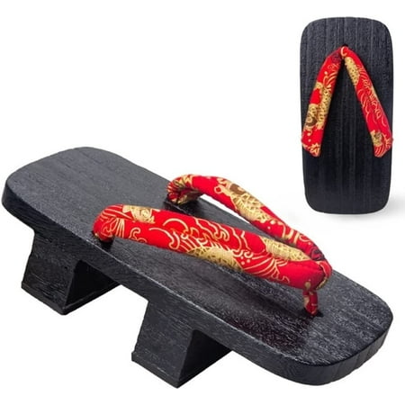 

Fashion Womens Mens Japanese Wooden Traditional Kimono Geta Sandals Clogs (Color : A Size : EUR 38-40)