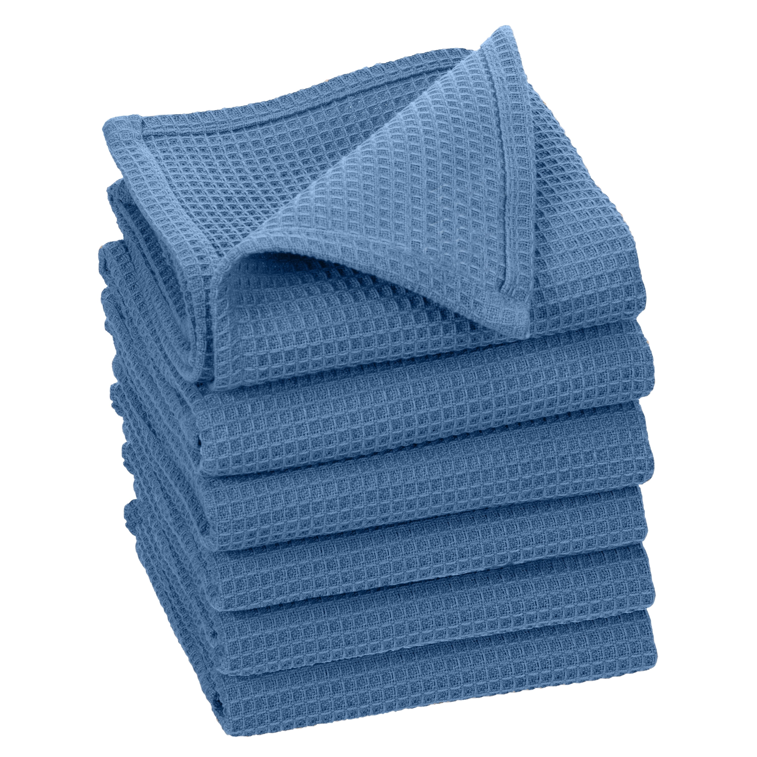 Fabstyles Broadway Waffle 6 Piece Dishcloth Set 100% Cotton, 12" X 12"