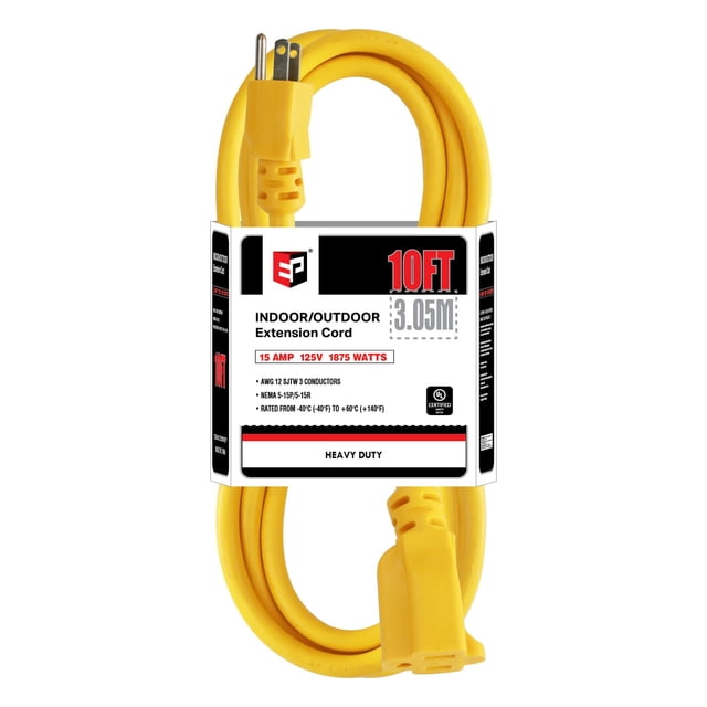 Cable de alimentación EP 3,05 m 12 AWG 15 A 125 V Heavy Duty Outdoor