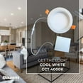 thumbnail image 4 of Bulbrite Pack of (2) LED 6'' Round Recessed Downlight Fixture with Metal Jbox  75W Equivalent  3000K/Soft White  White Finish, 4 of 5