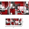 thumbnail image 4 of Red and Grey Abstract Geometric Circle Canvas Wall Art Rustic Burgundy Red Prints Artwork for Living Room Bedroom Christmas Wall Decoration (Red), 4 of 6