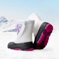 thumbnail image 6 of DREAM PAIRS Kids Snow Boots Boys & Girls Winter Waterproof Mid-Calf Outdoor Warm Shoes Black/White/Purple Camo Size 4, 6 of 6
