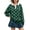 Dark Green #25, variant on Long Sleeve Shirts for Women Striped Oversized Collar Y2k Polo Shirt Casual Loose Streetwear Rugby Tshirts