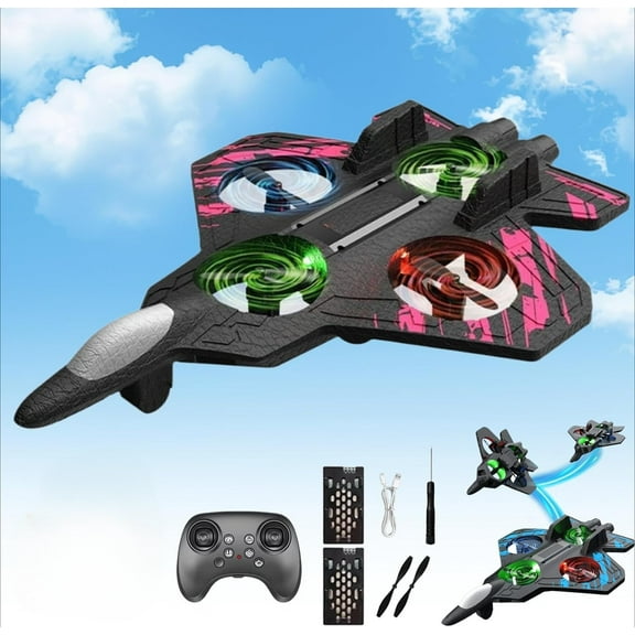 Foam Remote Control Airplanes, Remote Control Airplane with 360° Flips & LED Lights, 2.4ghz Rc Stunt Fighter Jet, Unmatched Speed, Precision, Thrill