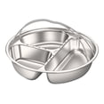 thumbnail image 3 of Viflosae 304 Stainless Steel Divided 5 Compartment Round Serving Tray Versatile Meal Prep Plate Durable Food Grade Dishwasher Safe Platter for Home Kitchen Dining, 3 of 8