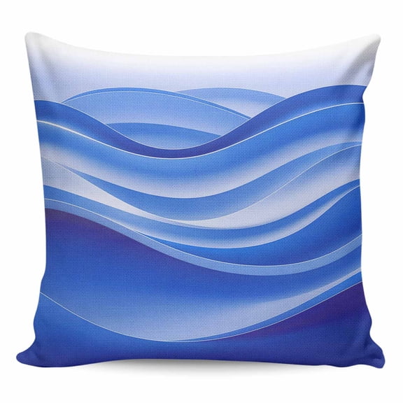 Blue Striped Pillow Covers 20x20 Inch Decorative Throw Pillow Cover, Modern Abstract Art Wave Moire Gradient Sofa Pillowcases Accent Cushion Case Home Decor Bedroom Living Room