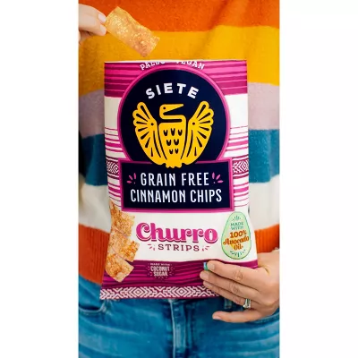 Siete Grain Free Cinnamon Chips Churro Strips 5oz (Pack of 4)