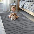 thumbnail image 5 of Buganda Modern Area Rug, Soft Non-Slip Rug for Living Room Bedroom, Machine Washable, 8'x10', Dark Grey, 5 of 6