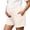Beige, variant on Maternity Linen Shorts for Women Elastic Drawstring Waist Over Belly Bump Support Shorts Pregnancy Lounge Shorts with Pockets