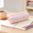 thumbnail image 6 of Btomtd Colorful Bow Print Pencil Pouch, Portable Zipper Pencil Case for Stationery and Cosmetics, Fabric Pencil Bag for Students, Pink, 6 of 7
