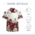 thumbnail image 7 of High Quality Hawaiian Shirts for Men Short Sleeve Aloha Beach Shirt Floral Summer Casual Button Down Shirts Blouses A3O355, 7 of 7