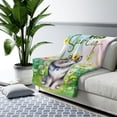 thumbnail image 3 of Alaskan Malamute Hello Spring Time Flower Floral Nature Cozy Sherpa Blanket Alaska Mal Dog Lovers Gifts Warm Soft Throw Blanket - 02031, 3 of 5