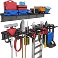 thumbnail image 1 of Torack Systèmes d'Organisation de Rangement pour Garage, Étagères Murales Suspendues, Racks à Outils en Acier Robuste de 48 Pouces, Lot de 6 avec 12 Crochets Doubles, Étagères Flottantes de 48 Pouces par 7 Pouces, jusqu'à 1200 Po, 1 of 1
