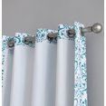 thumbnail image 4 of THD Damask Print 100% Full Blackout Grommet Window Curtain Panels Noise Reduction, Room Darkening, and Privacy - 2 Panels, 4 of 4