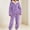 Purple, variant on Womens Flannel Pajama Sets Fluffy Sleepwear Fuzzy 2 Piece Pjs Set Fleece Plush Lounge Set