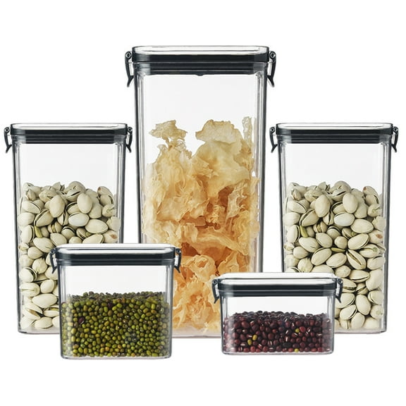 Bobasndm Large Food Storage Containers with Airtight Lids Upgraded Version, for Flour, Sugar, Baking Supplies and Dry Food Storage, 2 BPA Free Plastic Containers for Kitchen Pantry Organization