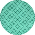 thumbnail image 1 of Ahgly Company Machine Washable Indoor Round Solid Turquoise Blue Modern Area Rugs, 3' Round, 1 of 4