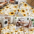 thumbnail image 5 of Vintage Watercolor 3x5 Area Rugs for Living Room, Sunflowers Yellow Green Leaf Country Non Slip Floor Mat Washable Low-Profile Indoor Carpet for Bedroom, Dining Room, Bathroom, 5 of 9