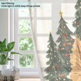 thumbnail image 4 of Yayeee Window Curtains Light Filtering 63"x42" Grommet Panel Pair Home Living Room Decor, Brown Christmas Trees, 4 of 7