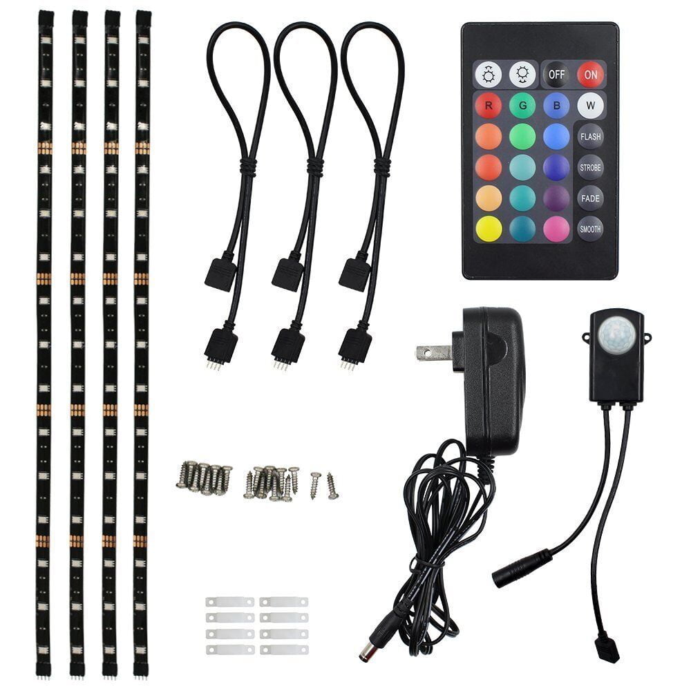 TORCHSTAR LED Strip Lights for 32 Inch-60 Inch HDTV RGB LED TV Backlight Kit with Remote ETL Listed 16 Colors Changing Multi-color 5050 LEDs Bias Lighting UL Adapter Home Theater Gaming Computer