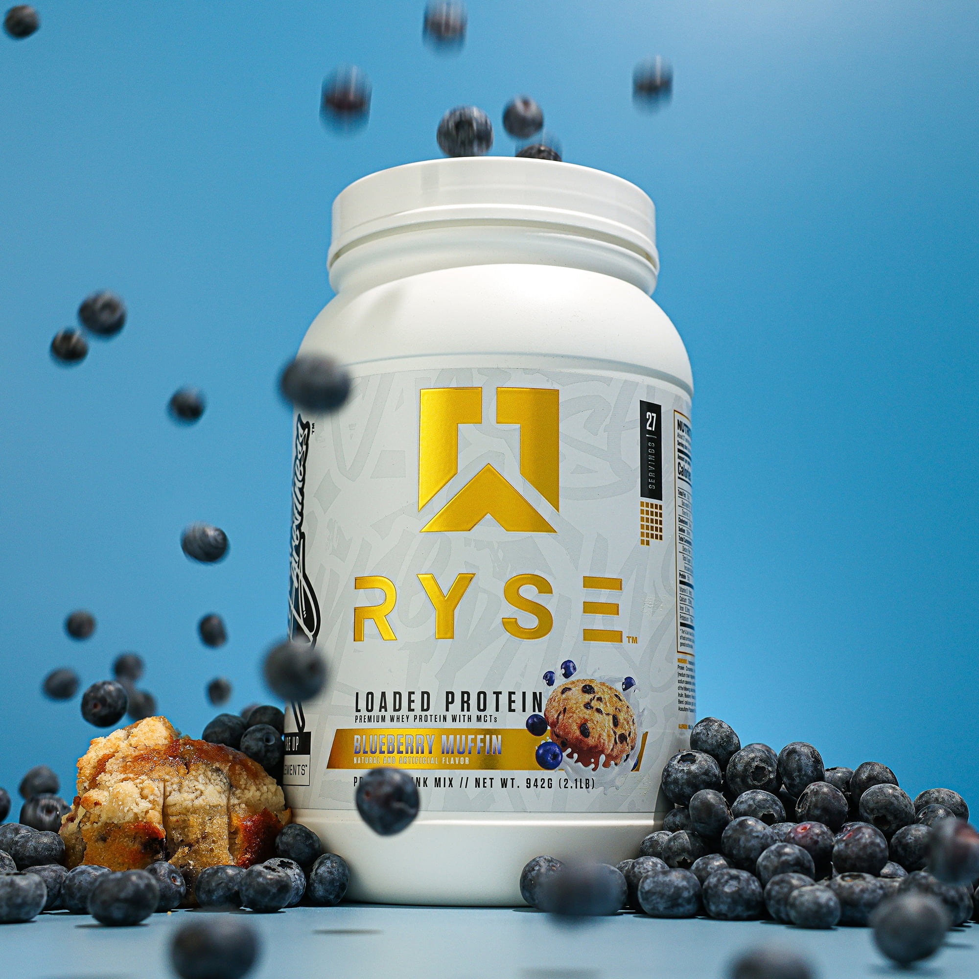 RYSE Loaded Protein Powder - Blueberry Muffin - 54 Servings