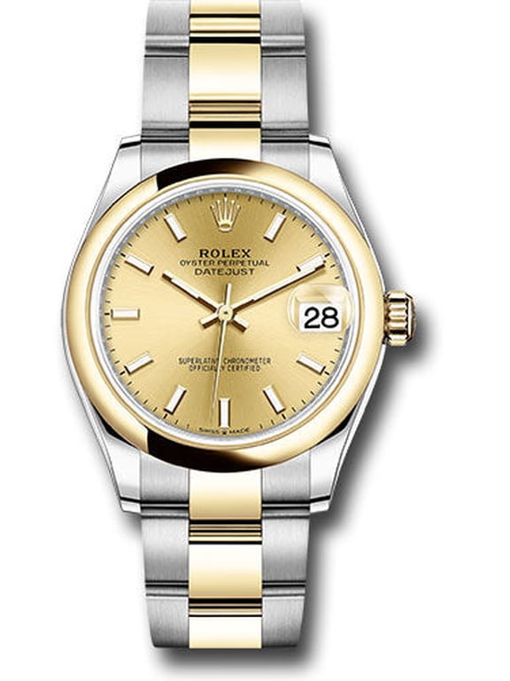 Pre-Owned Rolex Datejust 278243 31 mm Champagne Dial Two-Tone Oyster Bracelet Women’s Watch