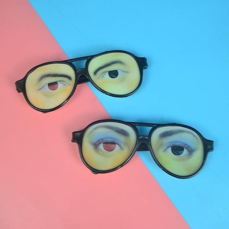 Kiskick Cute Halloween Glasses with Eyes Prints Funny Plastic