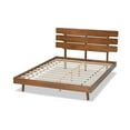 thumbnail image 3 of Baxton Studio Lit Plateforme en Bois Fini Brun Taille Grand, 3 of 8