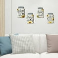 Adifare 4 Pcs Mason Jar Wall Decor Set Rustic Wooden Mason Jar Wall