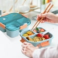 thumbnail image 5 of TOPRenddon Microwave-Safe Lunch Container – 1100ml Leakproof Bento Box with Dividers, BPA-Free & Dishwasher Safe for Office/Meal Prep/Gym, 5 of 6