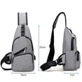 thumbnail image 3 of Spencer Men Crossbody Chest Backpack Messenger Shoulder Sling Bag Daypack with USB Charging for Travel (6.3*2.7*12.6inch, Black), 3 of 9
