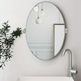 thumbnail image 4 of TEHOME Aura Brushed Nickel Oval Bathroom Mirror, 20x30 inches, Stainless Steel framed, Pivoting, 4 of 6