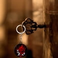thumbnail image 4 of Llavero con colgante de mueca ciberpunk, exquisito colgante de tarjeta con letra, llavero de metal, 4 of 6
