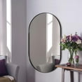 thumbnail image 4 of ANDY STAR Oval Bathroom Mirrors, 30x48" Double Vanity Mirror, Black Framed Mirrors for Bathroom, Large Black Oval Mirror Metal Framed, Stainless Steel, 1" Deep Wall Mounted Vertical/Horizontal, 4 of 9