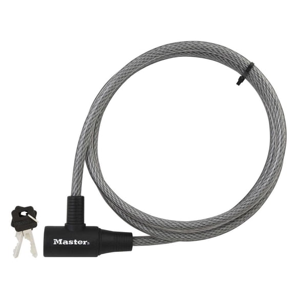 Master Lock 3/8" W x 6 ft. L Vinyl Covered Steel Pin Tumbler Locking Cable 1 pk