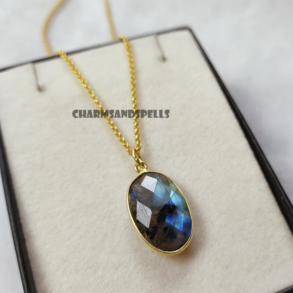 Flashy Labradorite Handmade Pendant Necklace, Labradorite Gemstone Pendant Jewelry, Healing Necklace, Gifts, Jewelry ,Valentine Day Gifts