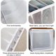 thumbnail image 4 of Juego de 2 organizadores de ropa vaquera, organizador de cajón de mezclilla plegable con compartimento de mezclilla, ideal para guardar camisetas, pantalones (gris, 7 compartimentos 25x, 4 of 4