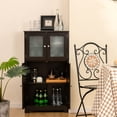 thumbnail image 4 of LOKO Tall Bathroom Cabinet, Modern Storage Organizer with Doors & Open Shelves, Wooden Floor Cabinet with Adjustable Shelves for Bathroom, Living Room or Kitchen (Grey), 4 of 18